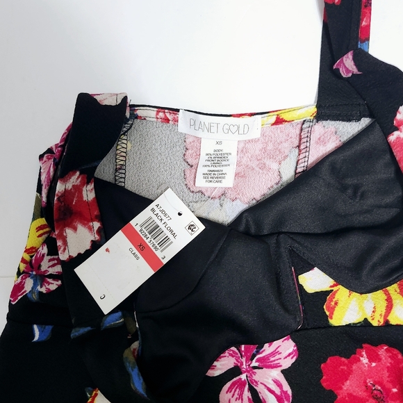 New Planet Gold Floral Dress XS - Picture 5 of 8